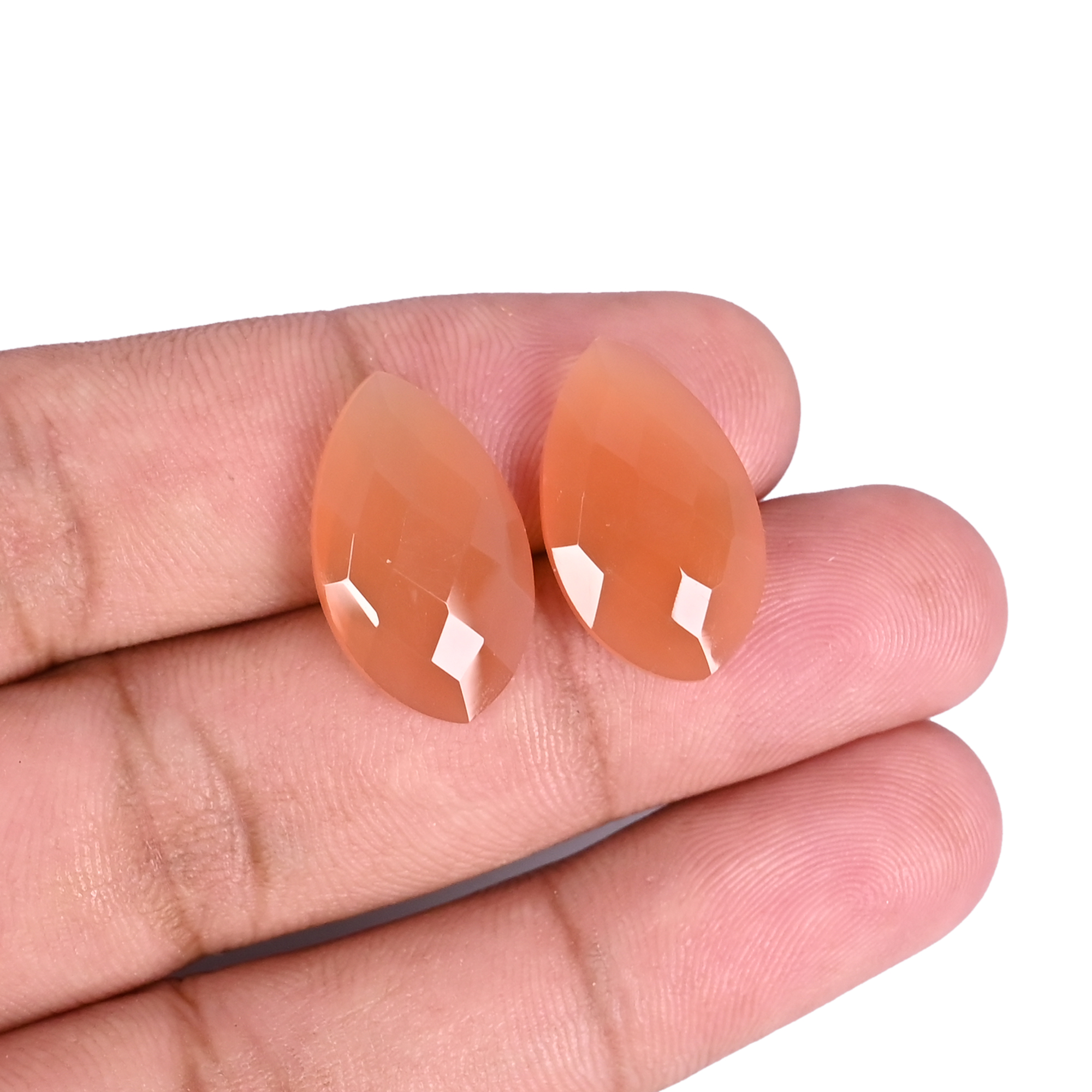 Natural Carnelian 151 Carat 1 Pair Weight 20x12mm Fancy Shape Loose Gemstone