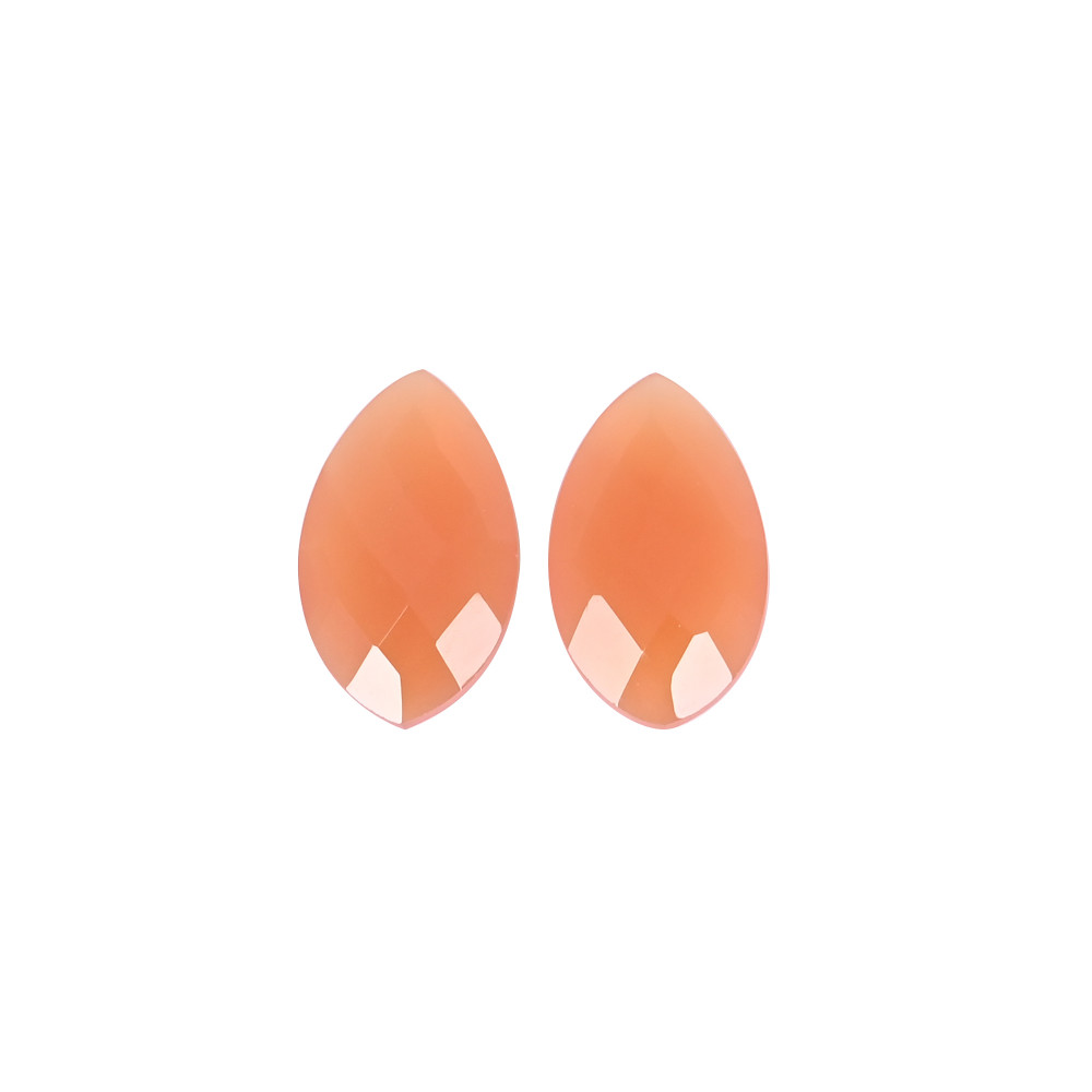 Image of Natural Carnelian 15.1 Carat (1 Pair Weight) 20x12mm Fancy Shape Loose Gemstone