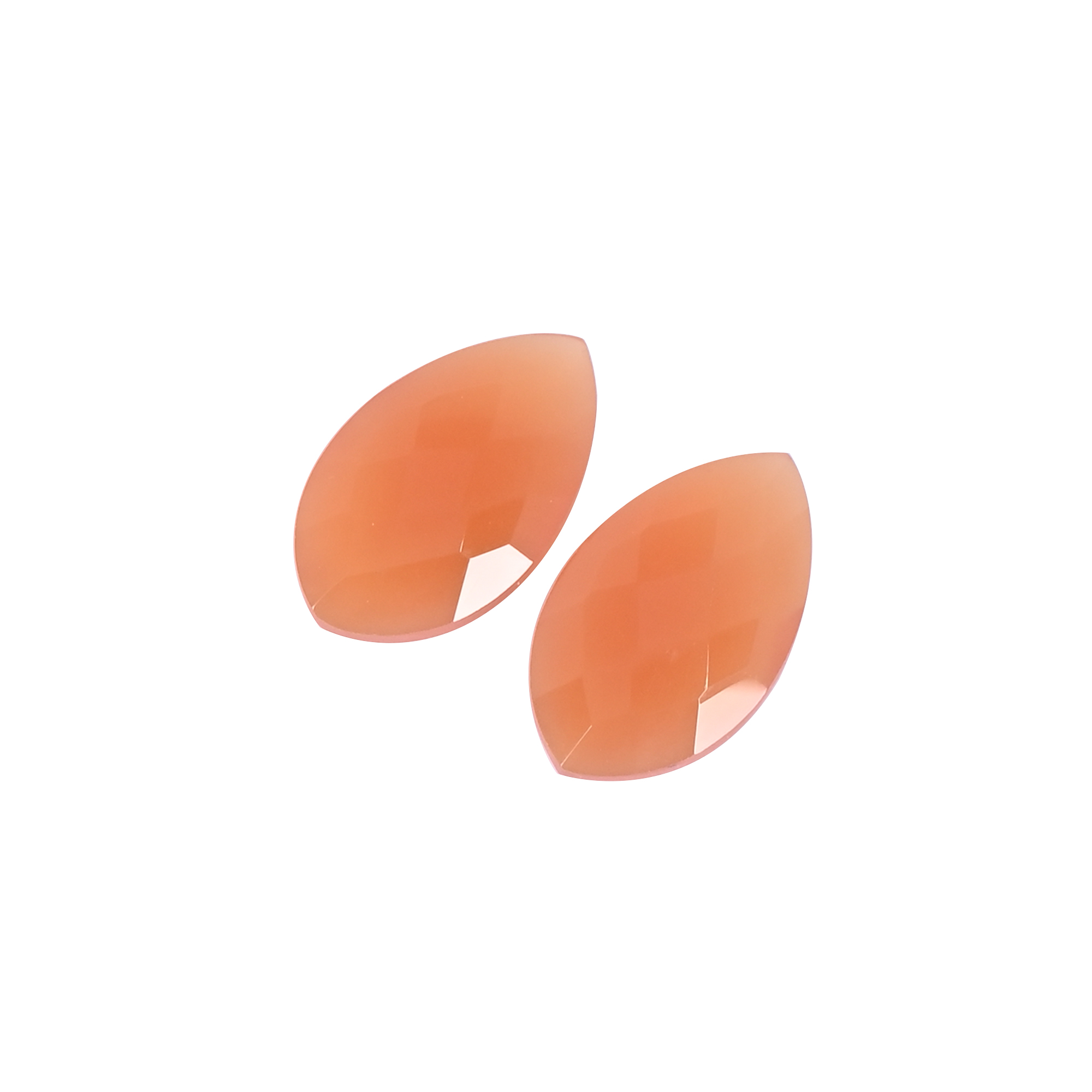 Natural Carnelian 151 Carat 1 Pair Weight 20x12mm Fancy Shape Loose Gemstone