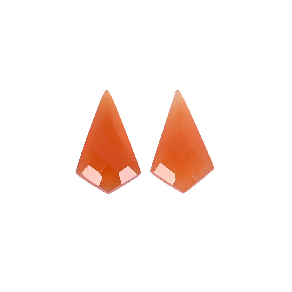 Image of Natural Carnelian 13.1 Carat (1 Pair Weight) 20x12mm Kite Shape Loose Gemstone