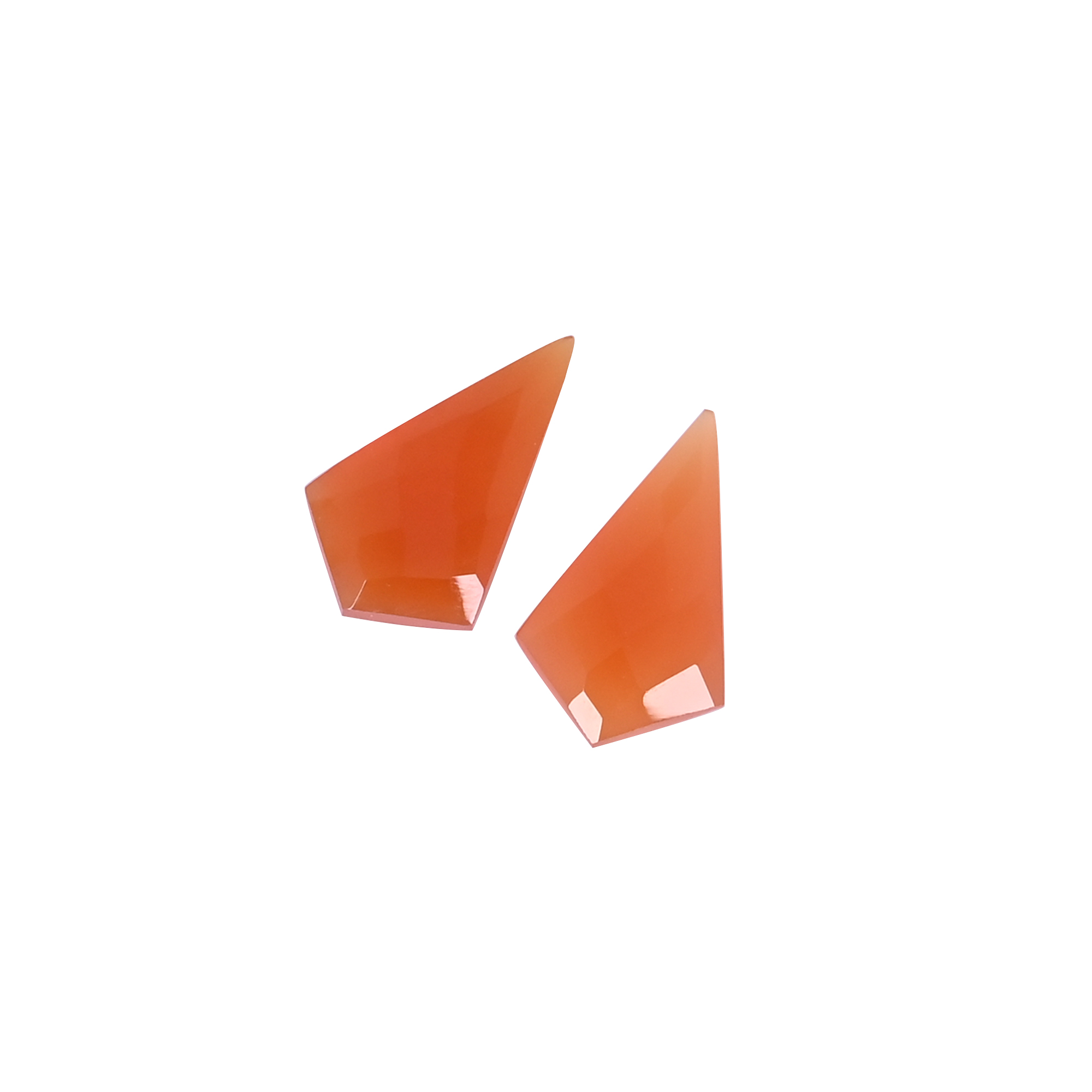 Natural Carnelian 131 Carat 1 Pair Weight 20x12mm Kite Shape Loose Gemstone