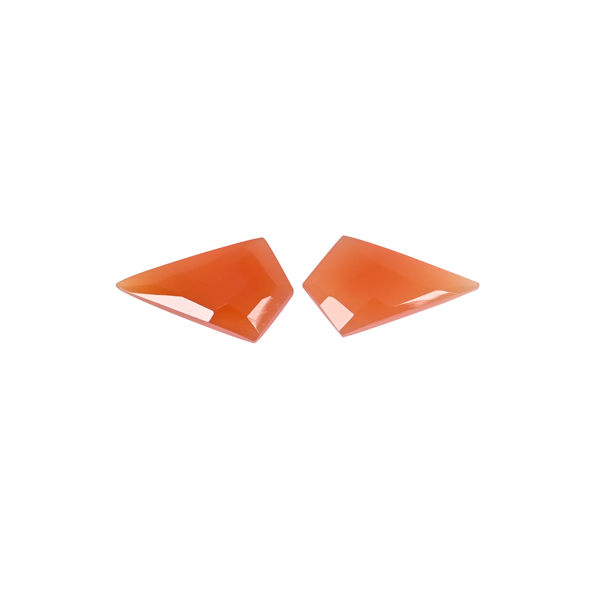 Natural Carnelian 131 Carat 1 Pair Weight 20x12mm Kite Shape Loose Gemstone