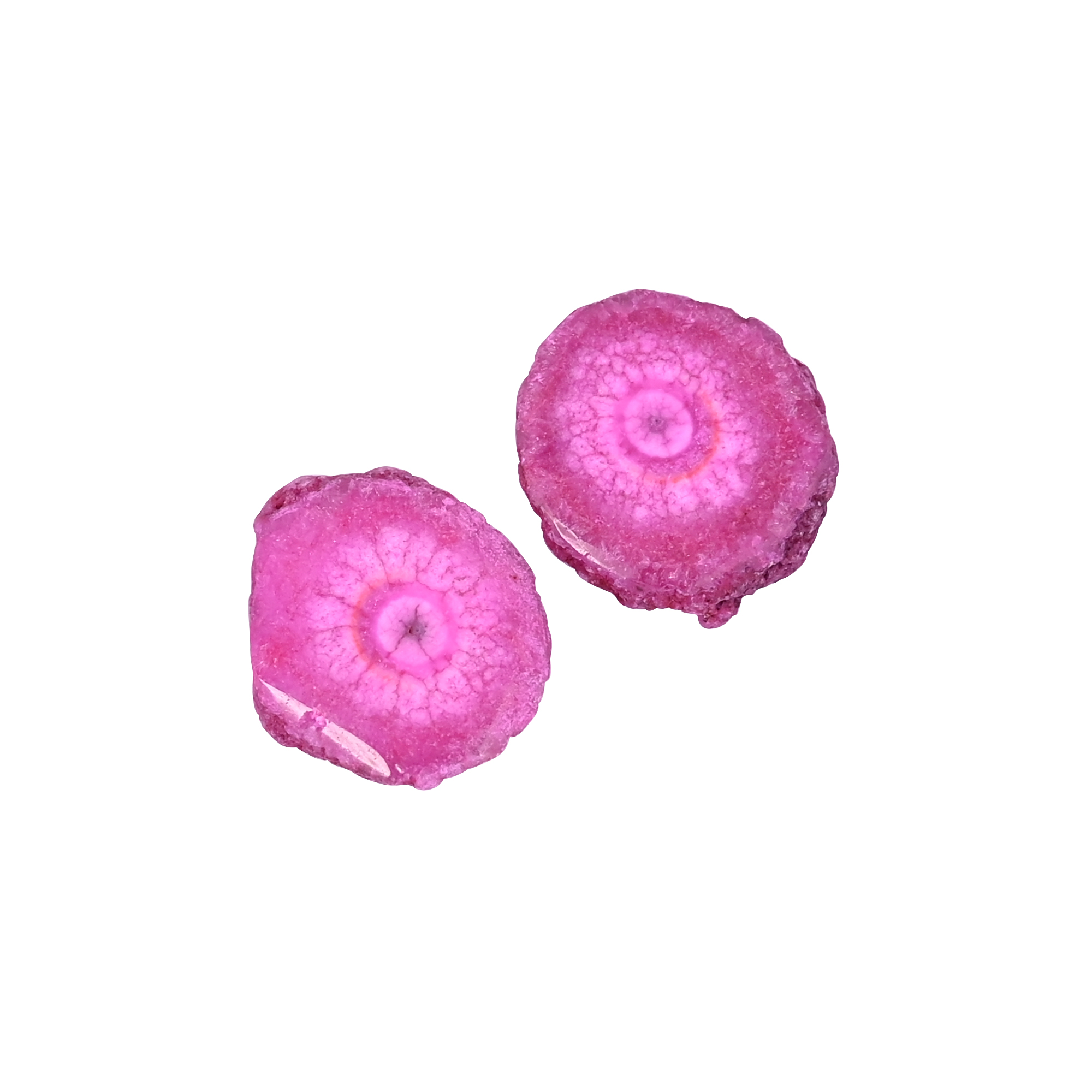 Natural Pink Solar Druzy 471 Carat 24x22mm Fancy Shape Loose Gemstone