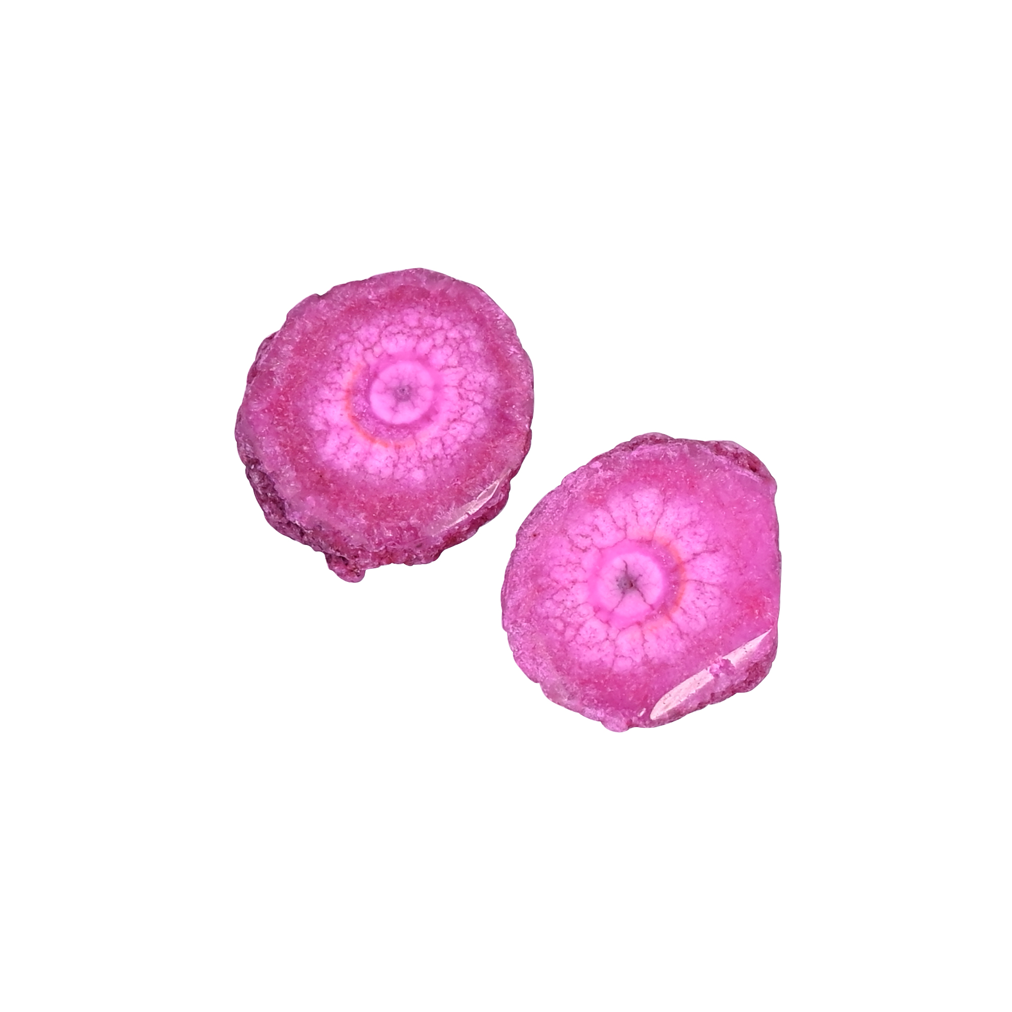 Natural Pink Solar Druzy 471 Carat 24x22mm Fancy Shape Loose Gemstone