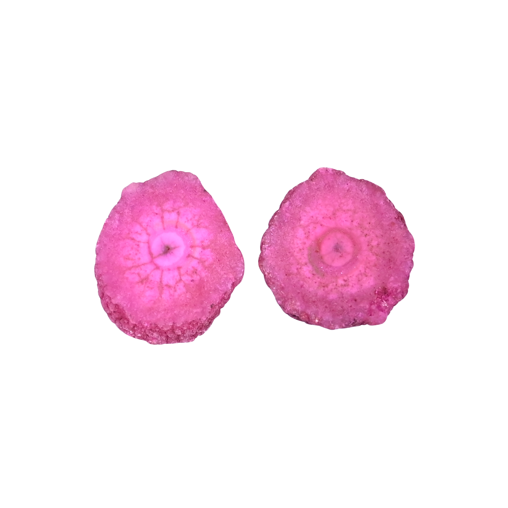 Natural Pink Solar Druzy 471 Carat 24x22mm Fancy Shape Loose Gemstone