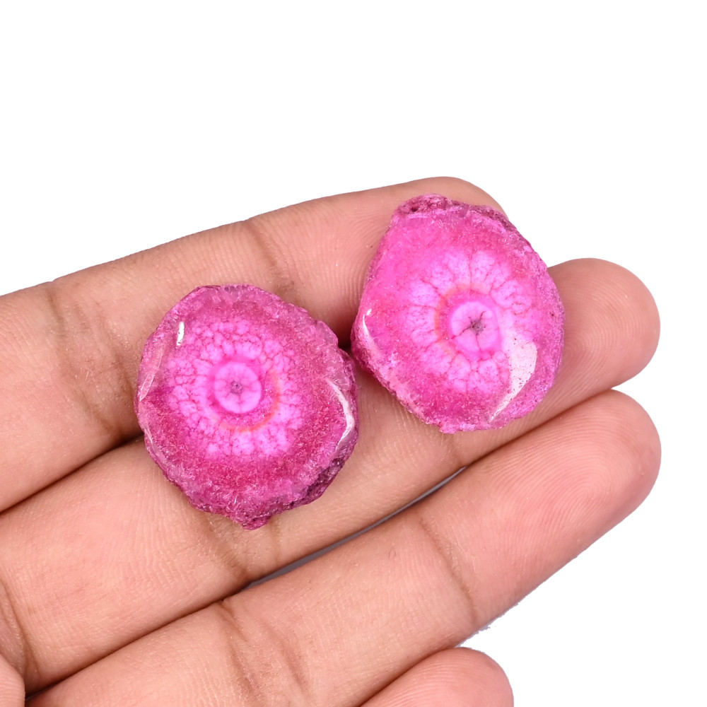 Image of Natural Pink Solar Druzy 47.1 Carat 24x22mm Fancy Shape Loose Gemstone
