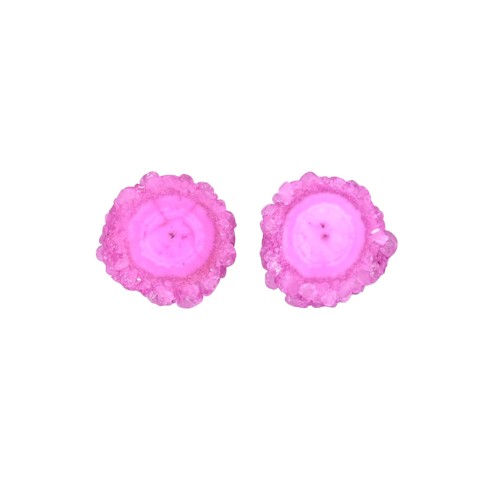 Image of Natural Pink Solar Druzy 25.6 Carat 17x17mm Fancy Shape Loose Gemstone