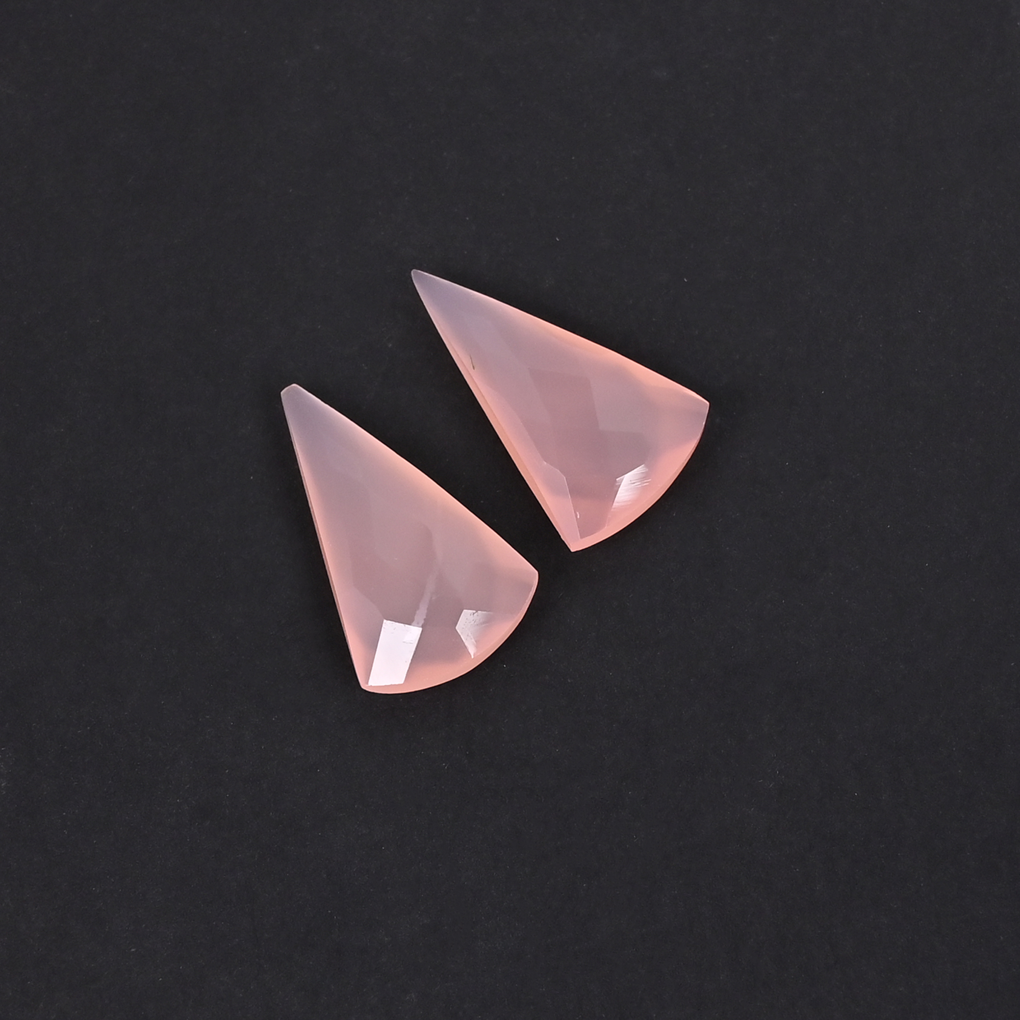 Natural Rose Quartz 126 Carat 1 Pair Weight 20x12mm Fancy Shape Loose Gemstone