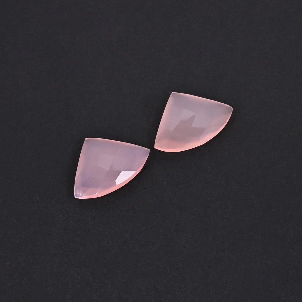 Image of Natural Rose Quartz 15.0 Carat (1 Pair Weight) 20x14mm Fancy Shape Loose Gemstone