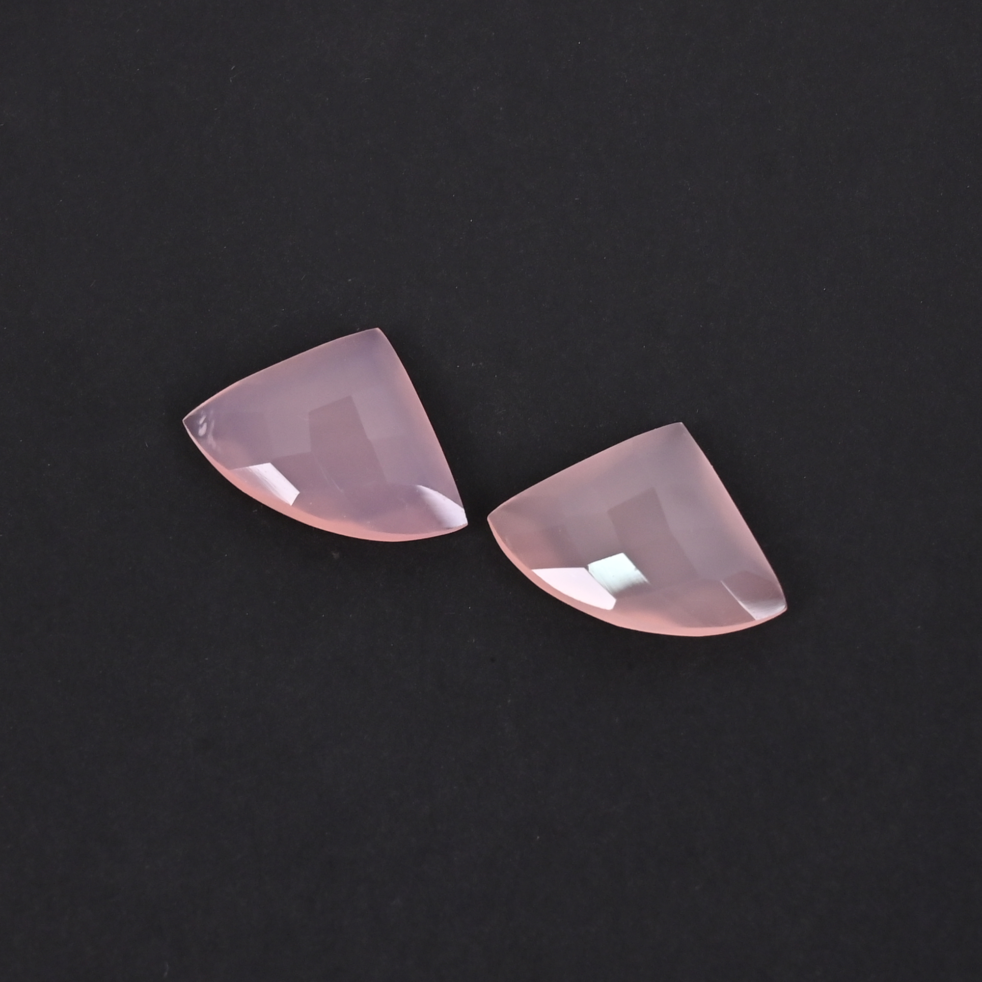 Natural Rose Quartz 150 Carat 1 Pair Weight 20x14mm Fancy Shape Loose Gemstone