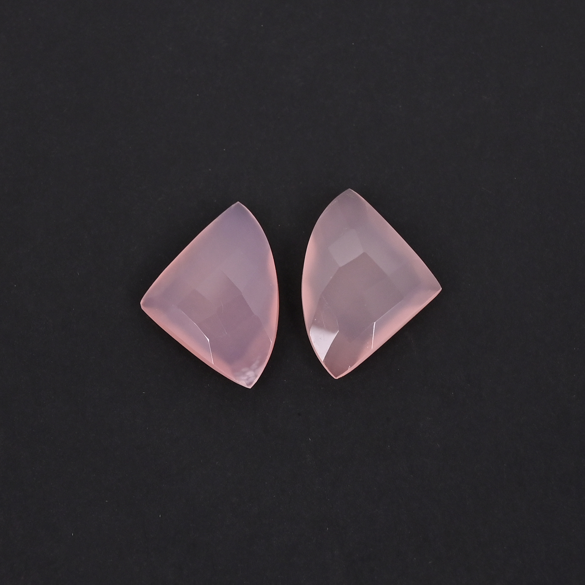 Natural Rose Quartz 150 Carat 1 Pair Weight 20x14mm Fancy Shape Loose Gemstone