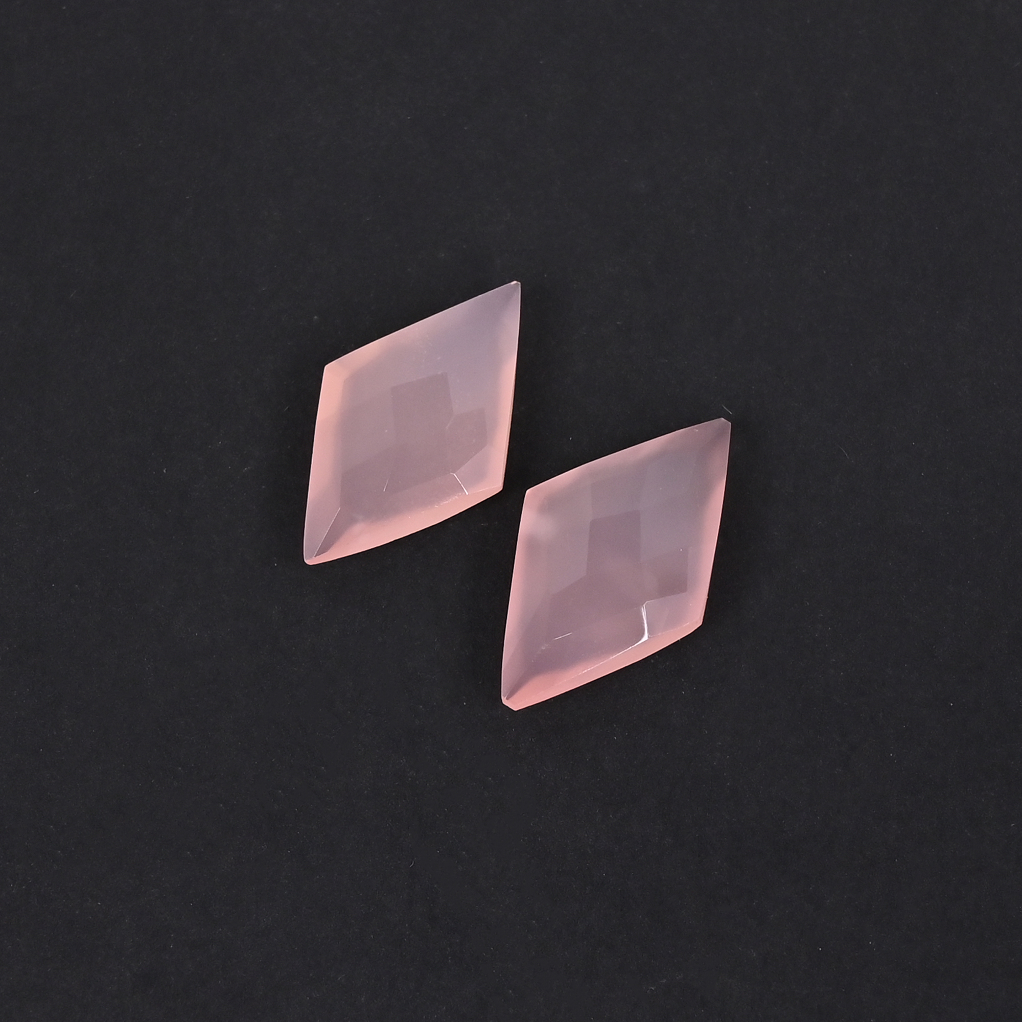 Natural Rose Quartz 118 Carat 1 Pair Weight 20x12mm Kite Shape Loose Gemstone