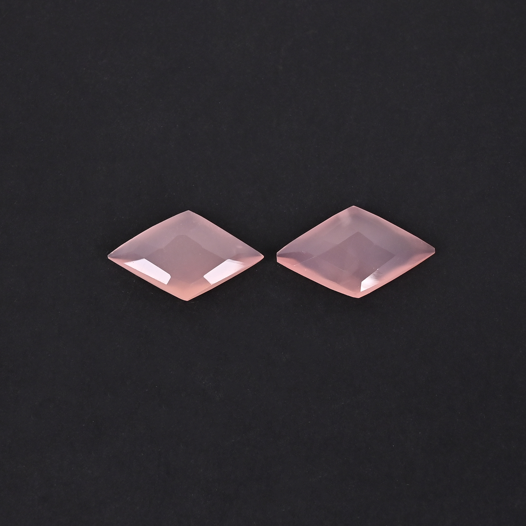 Natural Rose Quartz 118 Carat 1 Pair Weight 20x12mm Kite Shape Loose Gemstone