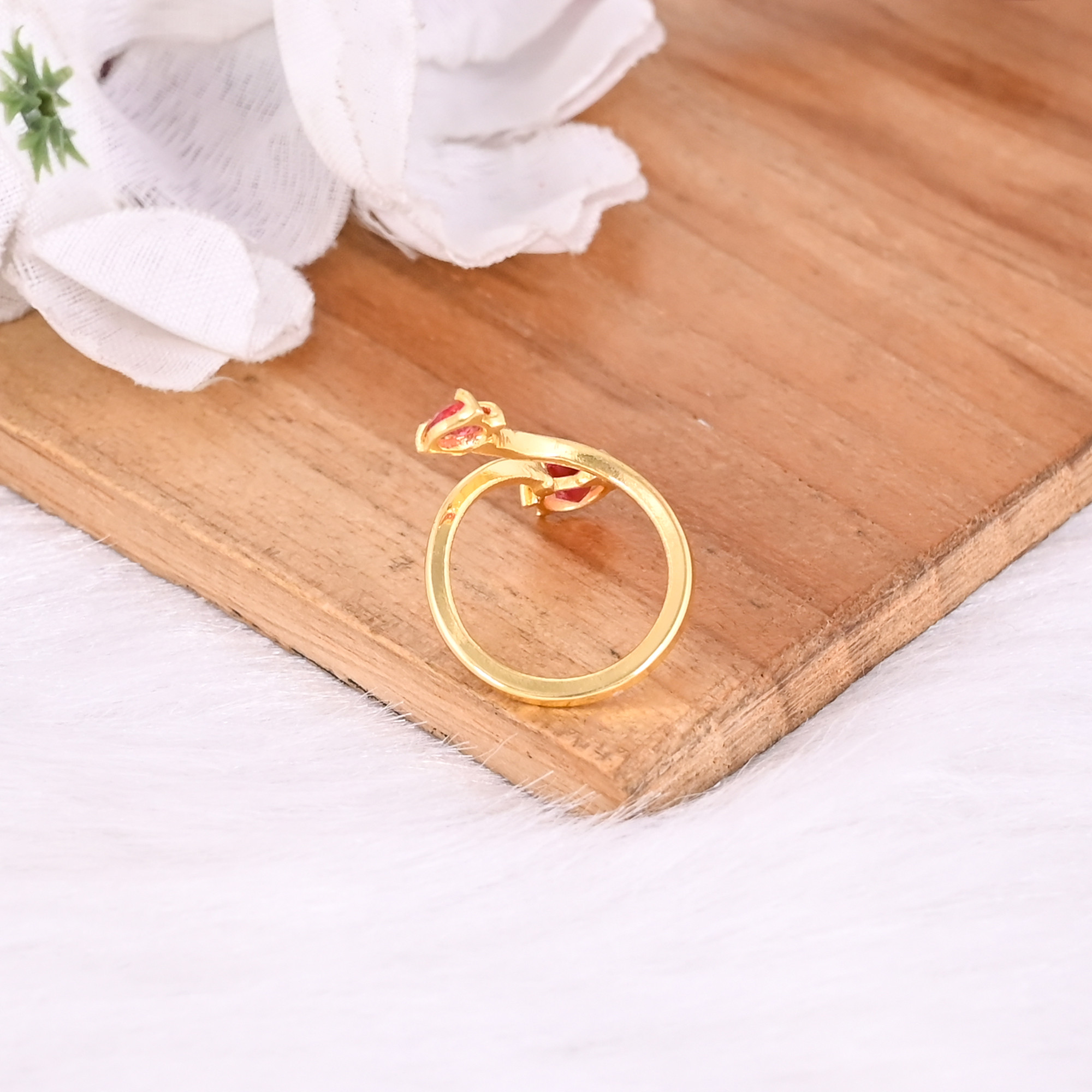 925 Sterling Silver Pink Tourmaline Hydro Handmade Yellow Gold Plated Ring Fine Jewelry Wholesale Rings