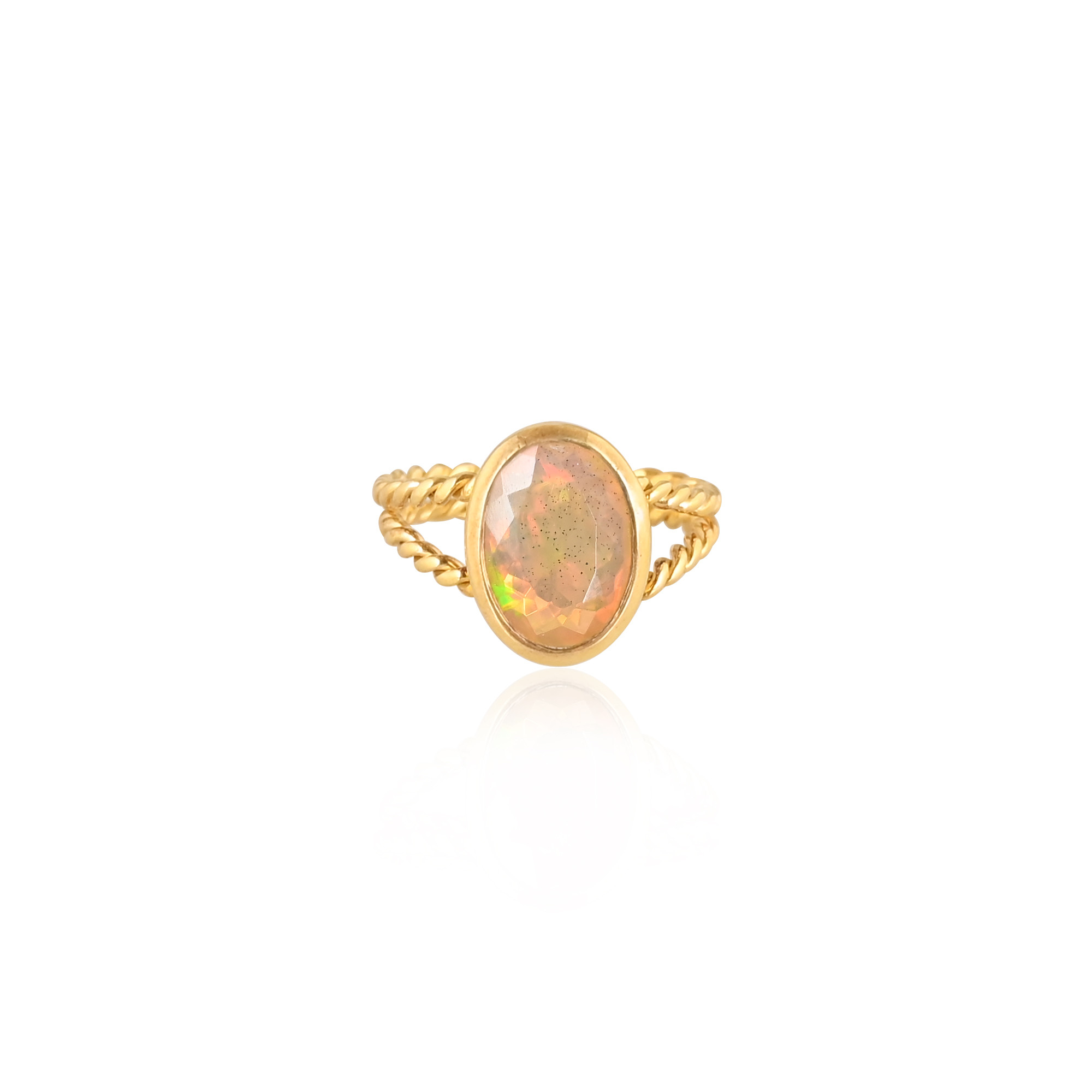 925 Sterling Solid Silver Natural Ethiopian Opal Gemstone Handmade Bohemian Designer Adjustable Ring Anniversary Gift
