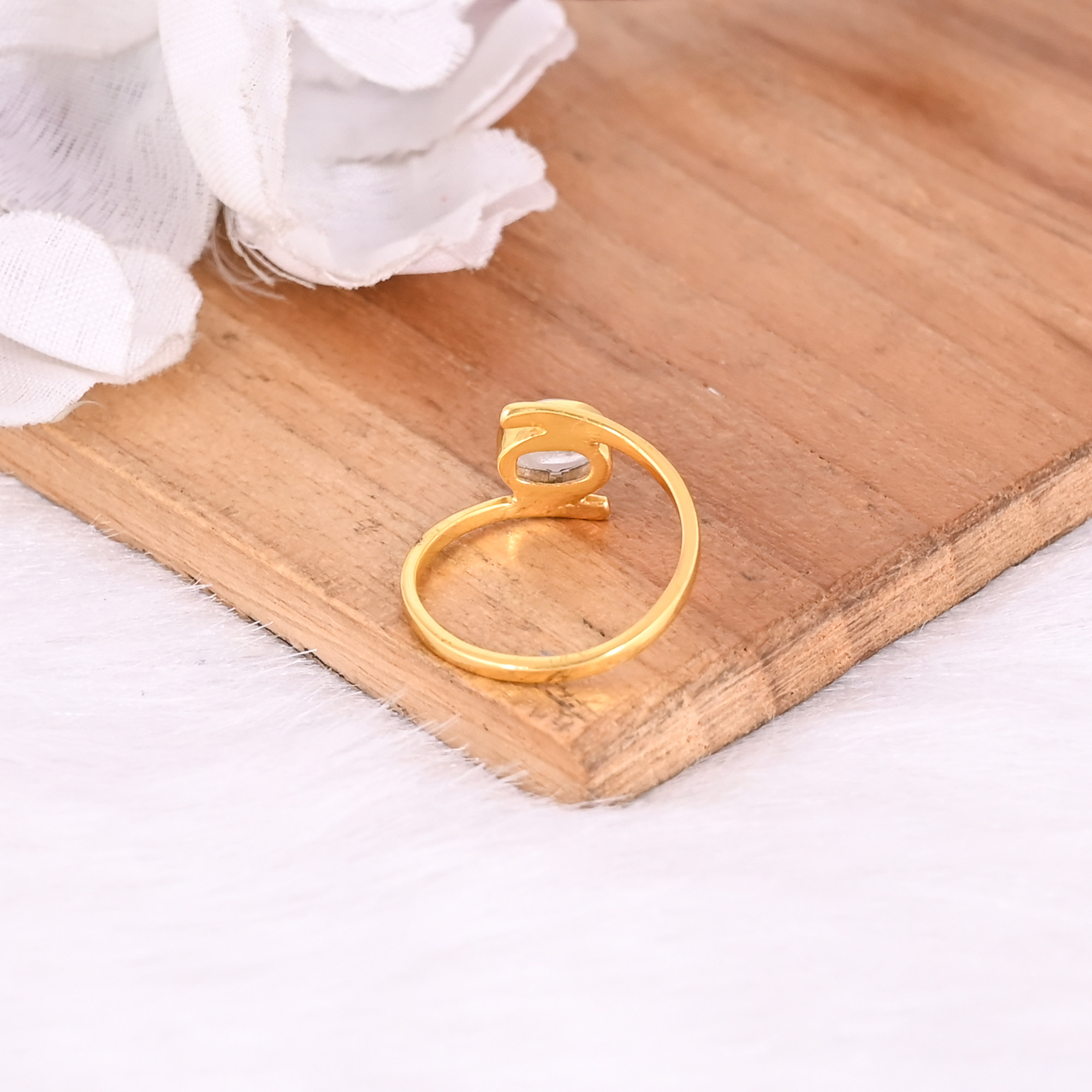 Rainbow Moonstone Gemstone Solid 925 Sterling Silver Yellow Gold Plated Handmade Designer Ring Birthstone Gift