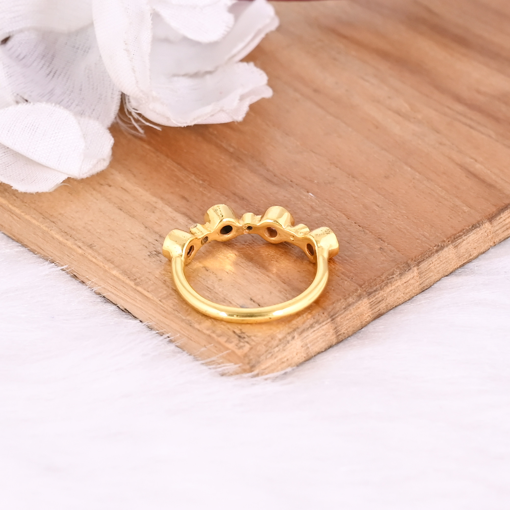 925 Sterling Solid Silver Natural Garnet Gemstone Yellow Gold Plated Wedding Engagement Ring eternity Band Jewelry