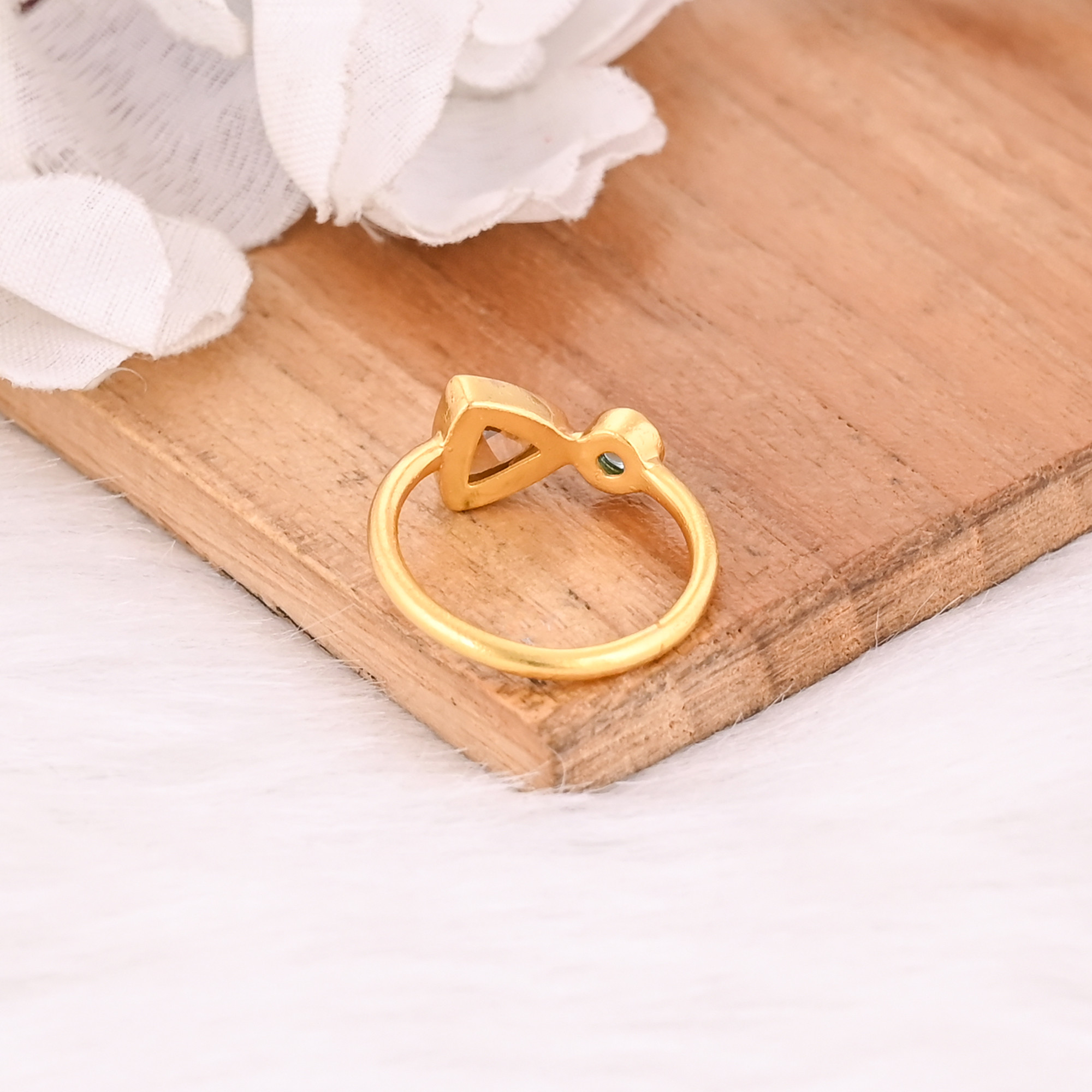 Natural Citrine Blue Topaz Gemstone Solid 925 Sterling Silver Yellow Gold Plated Wedding Gift Ring Jewelry