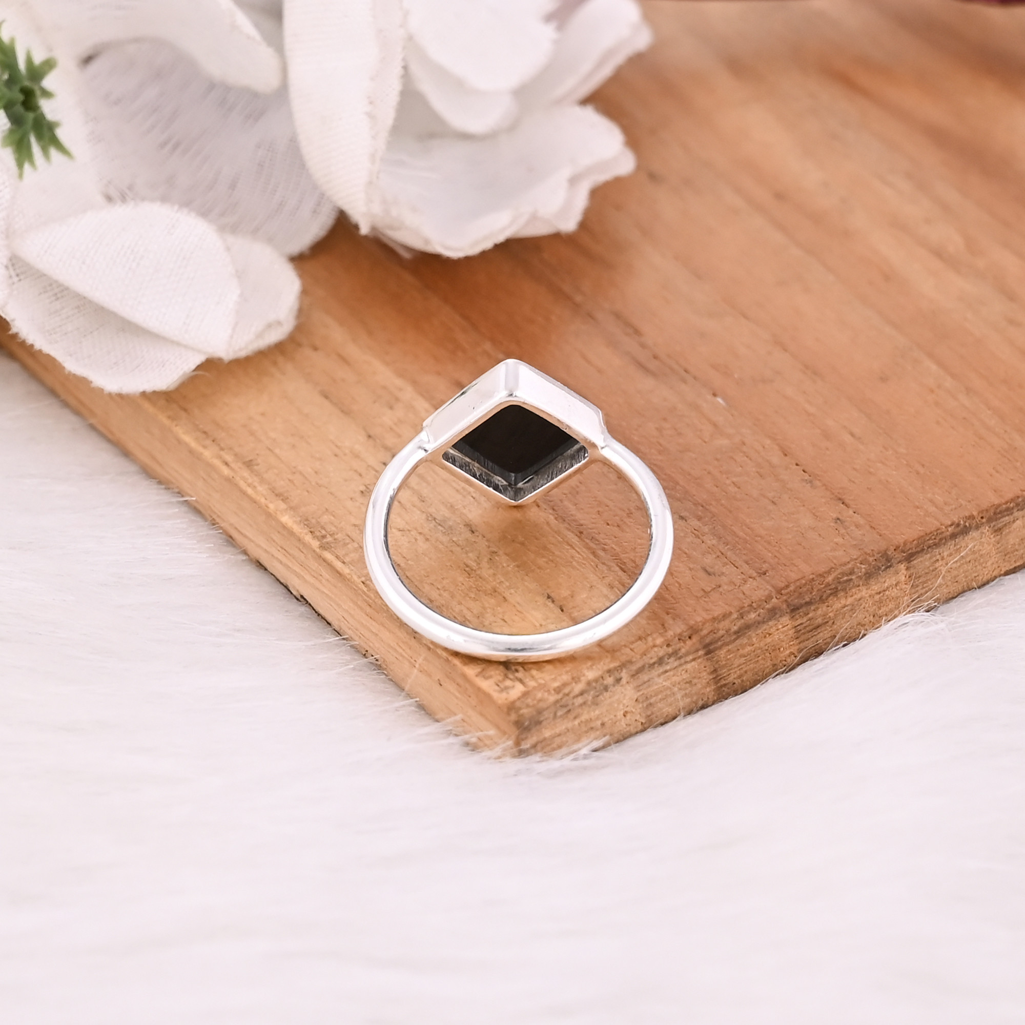 Natural Black Onyx Gemstone Solid 925 Sterling Silver Silver Plated Handmade Designer Birthstone Jewelry