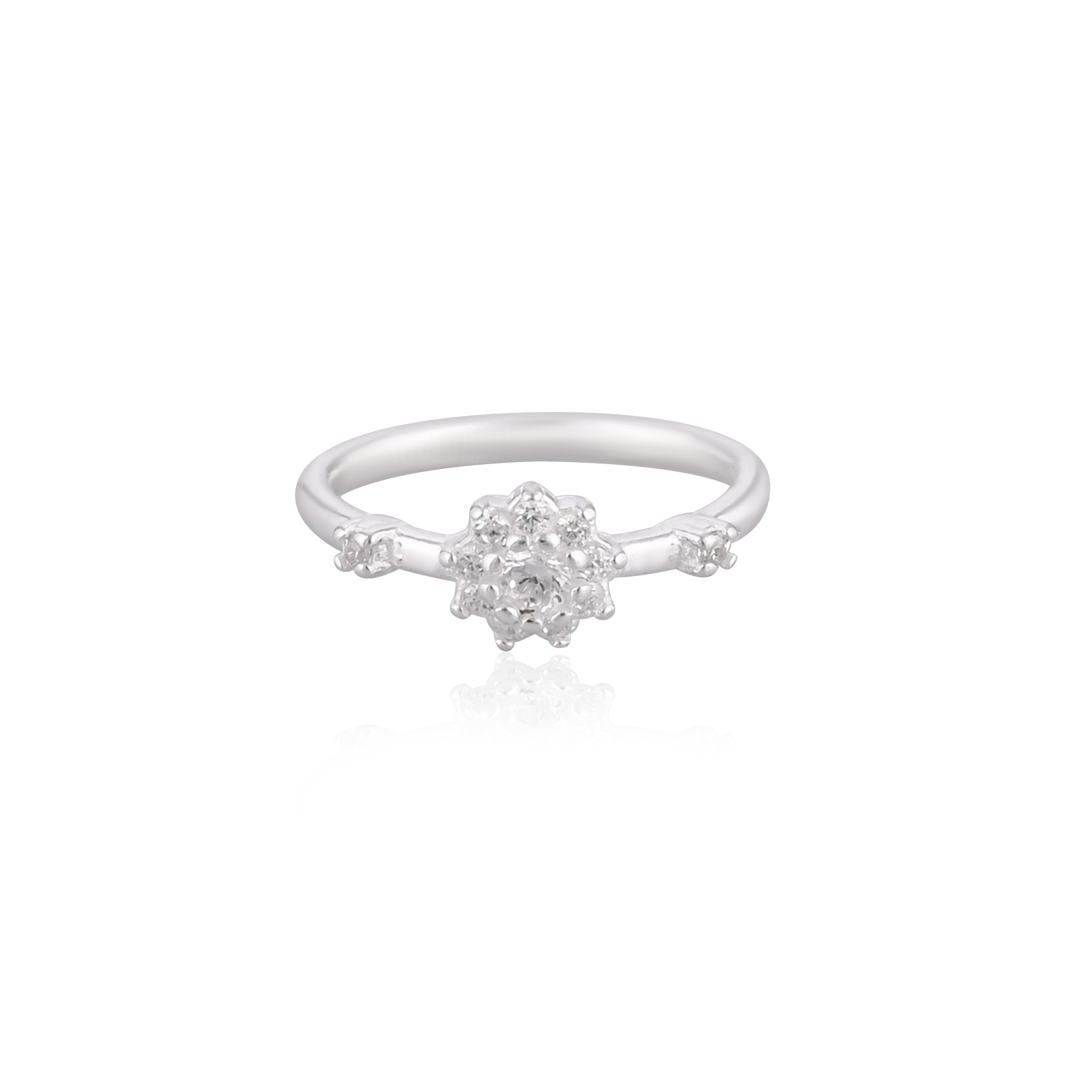 White Zircon Solid 925 Sterling Silver Silver Plated Handmade Designer Unique Gift Jewelry Bridal Anniversary Gift