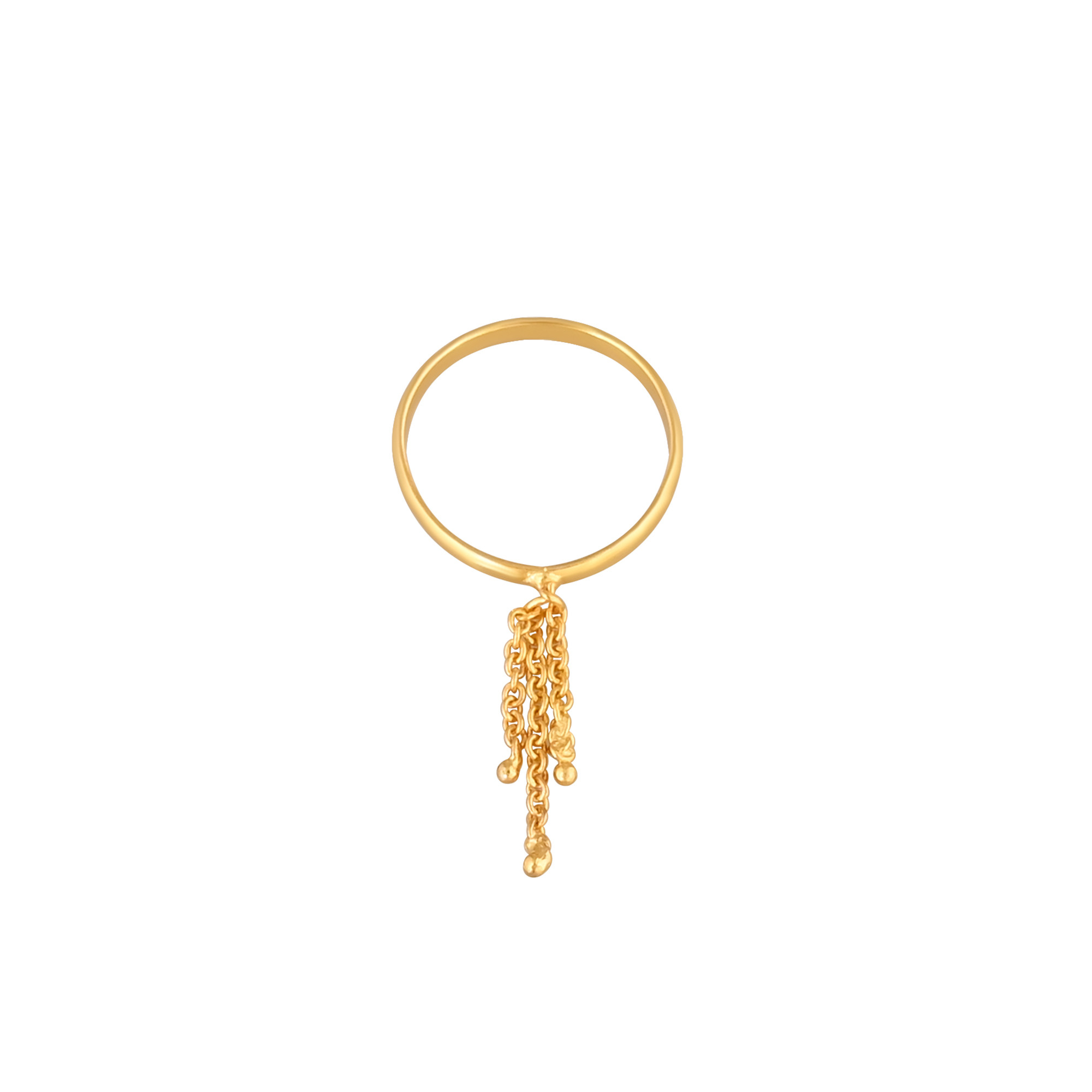 Solid 925 Sterling Silver Plain Silver Band Yellow Gold Plated Handmade Designer Ring Link Chain Ring