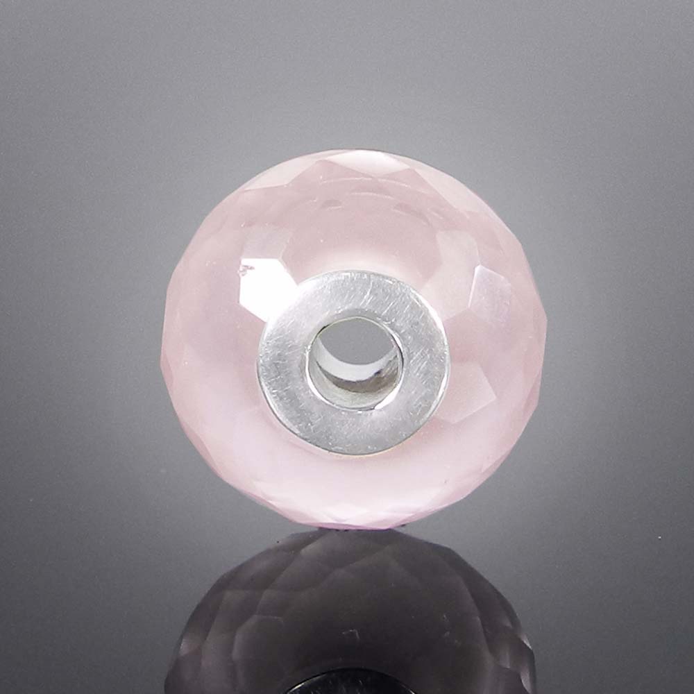 Flint Jasper big hole gemstone silver core beads for bracelet making