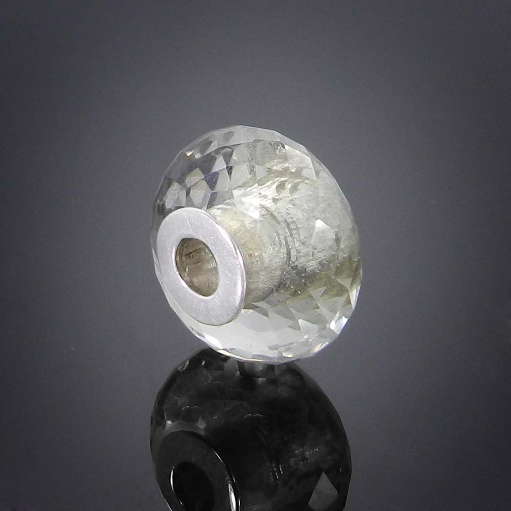 Flint Jasper big hole gemstone silver core beads for bracelet making