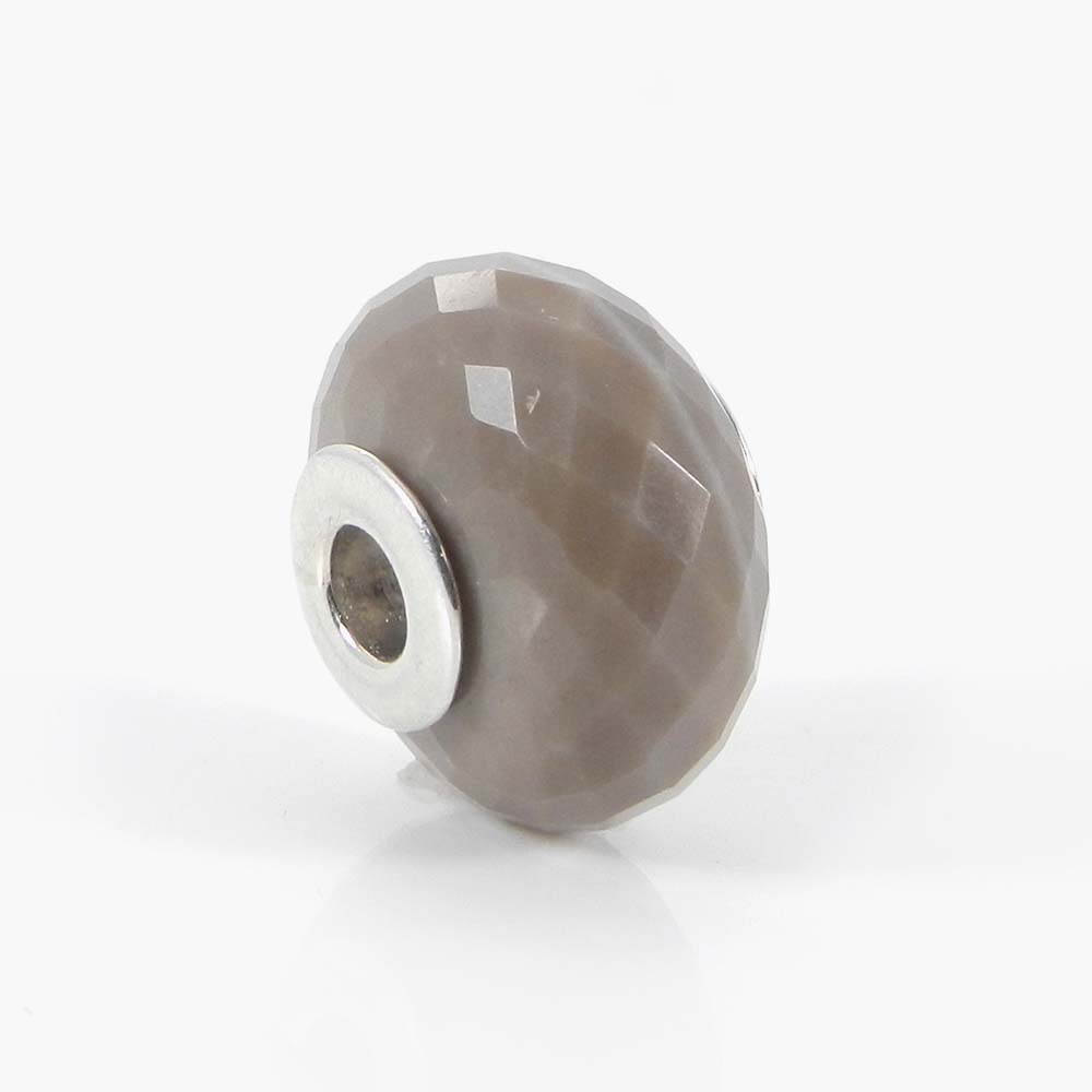 Flint Jasper big hole gemstone silver core beads for bracelet making