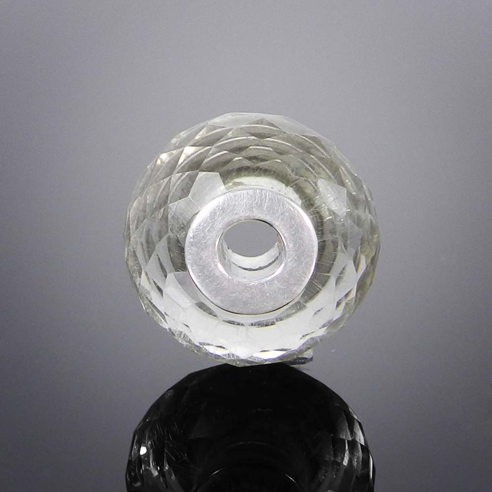 Flint Jasper big hole gemstone silver core beads for bracelet making