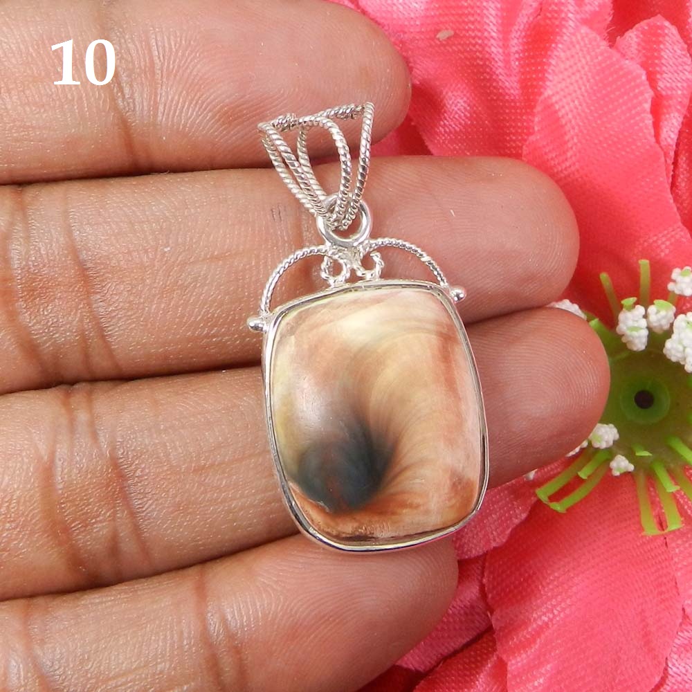 Green Shiva Eye 925 Sterling Silver Designer Bezel Set Pendant