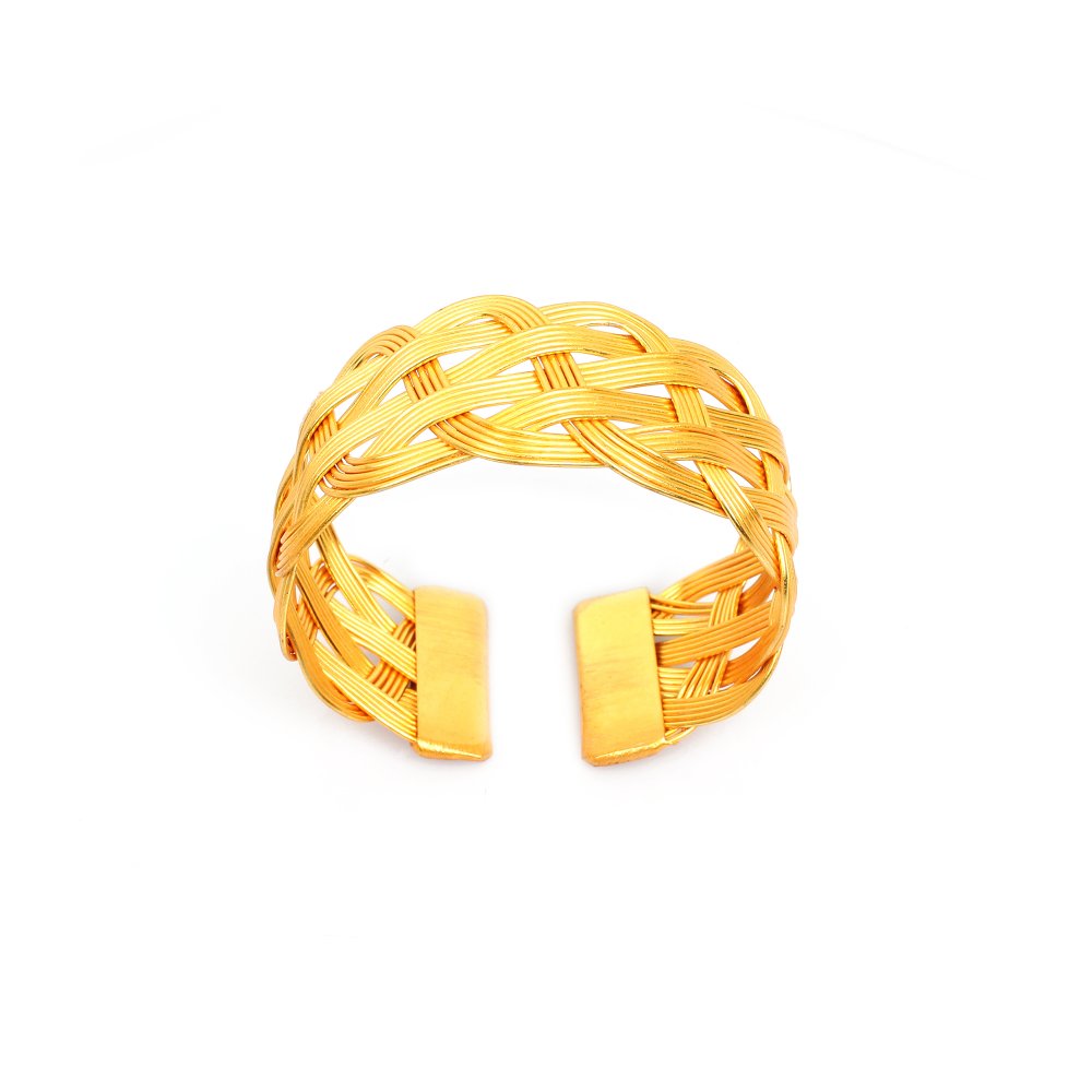 Image of Gabina Wire Crafted Gold Plated Adjustable Cuff Bracelet
