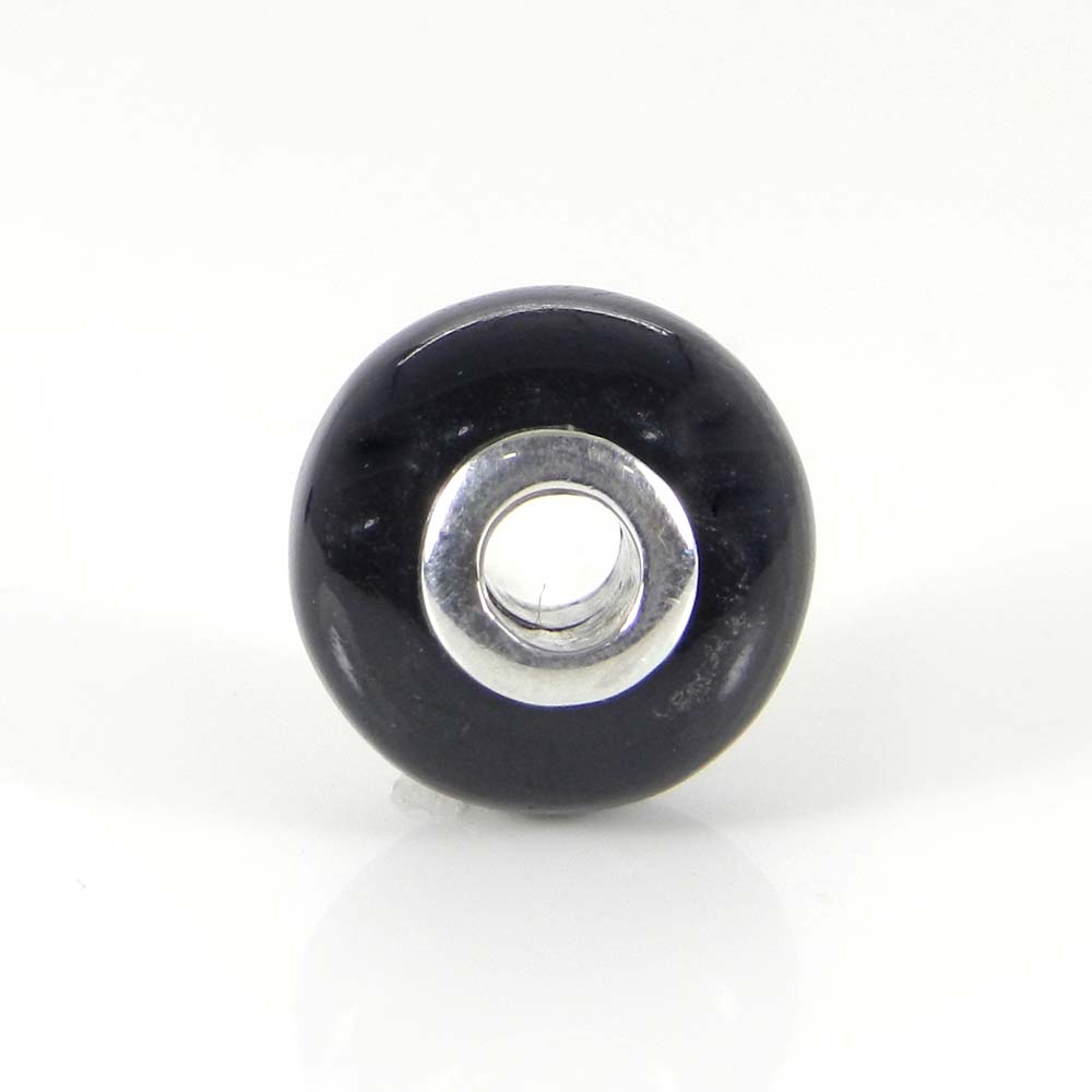 Mookaite jasper big hole gemstone silver core beads for bracelet making