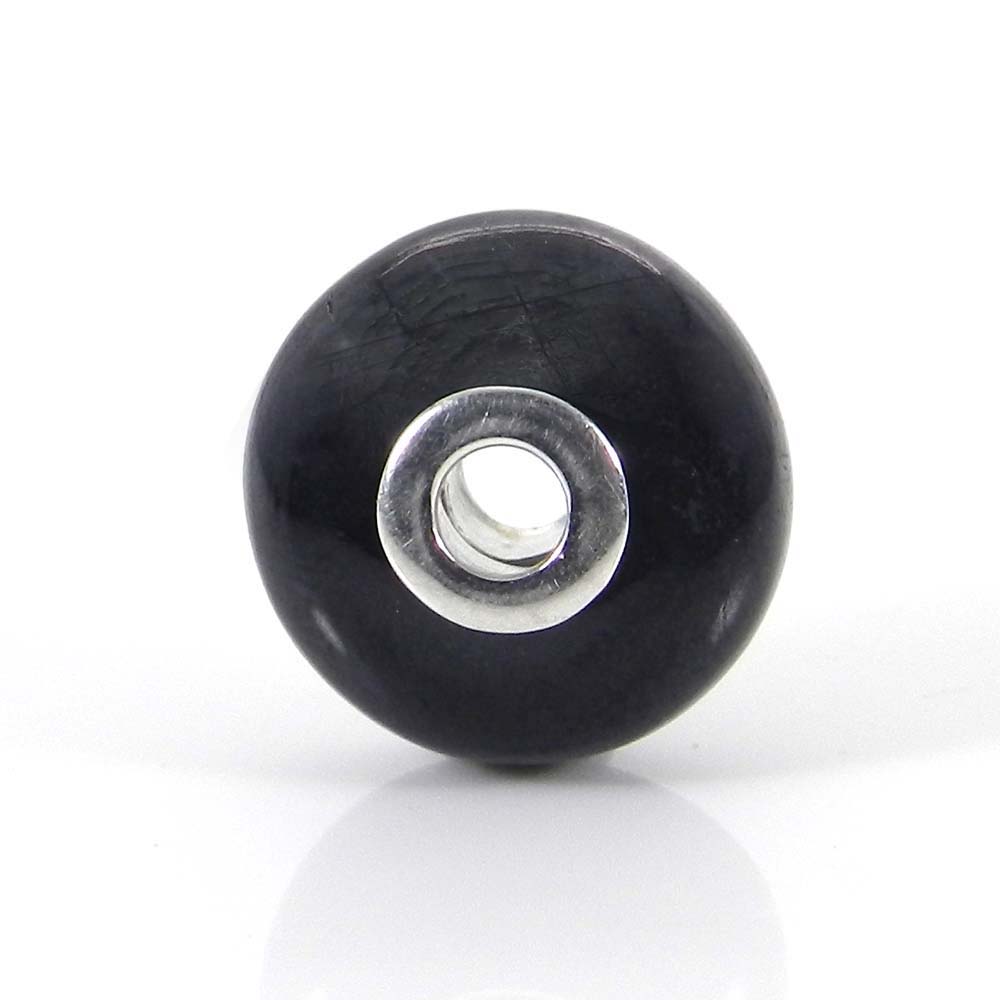 Mookaite jasper big hole gemstone silver core beads for bracelet making