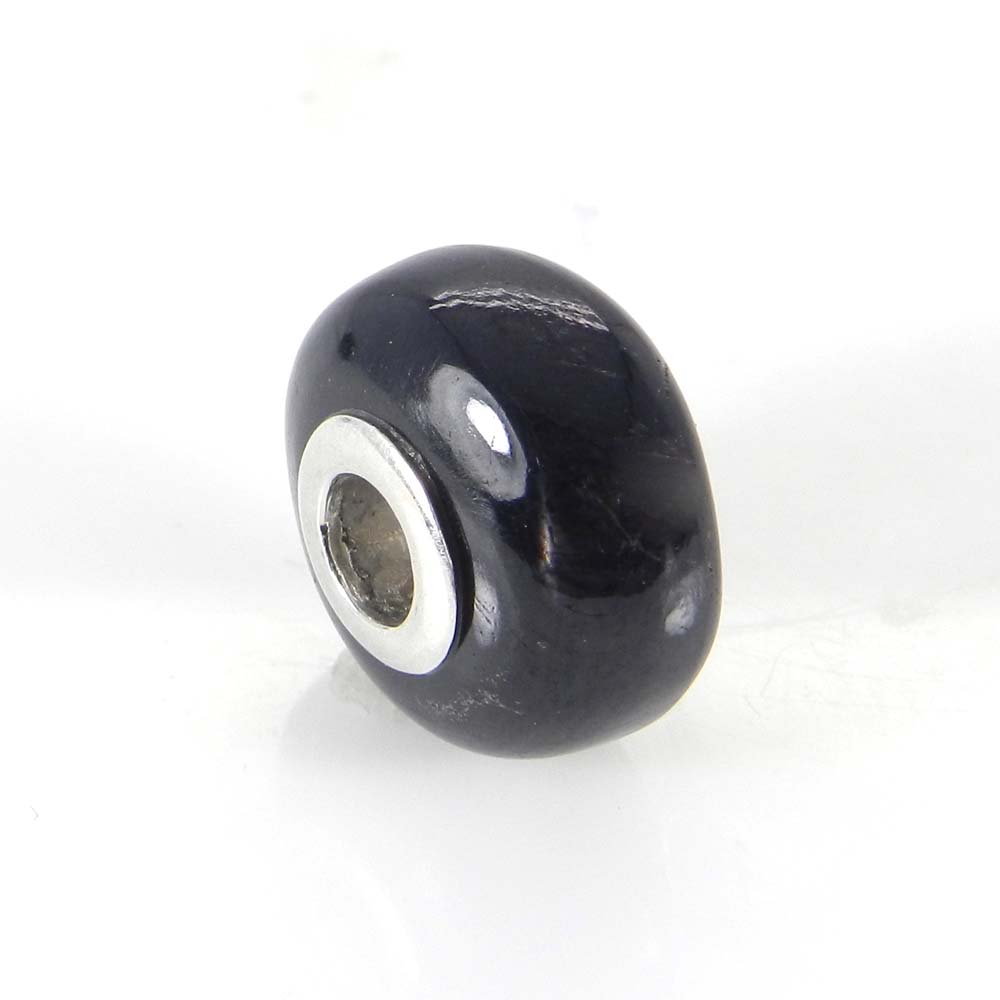 Mookaite jasper big hole gemstone silver core beads for bracelet making