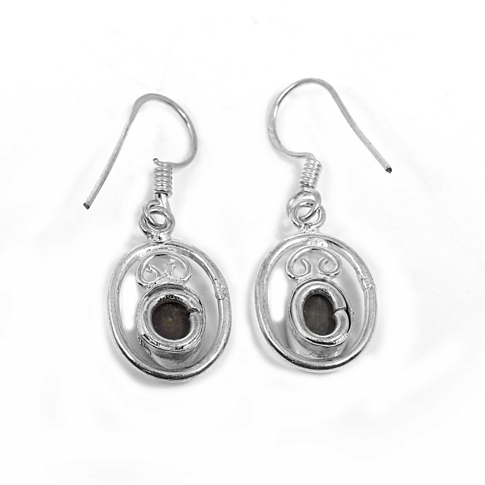 Mother Of Pearl Silver Dangle Earrings