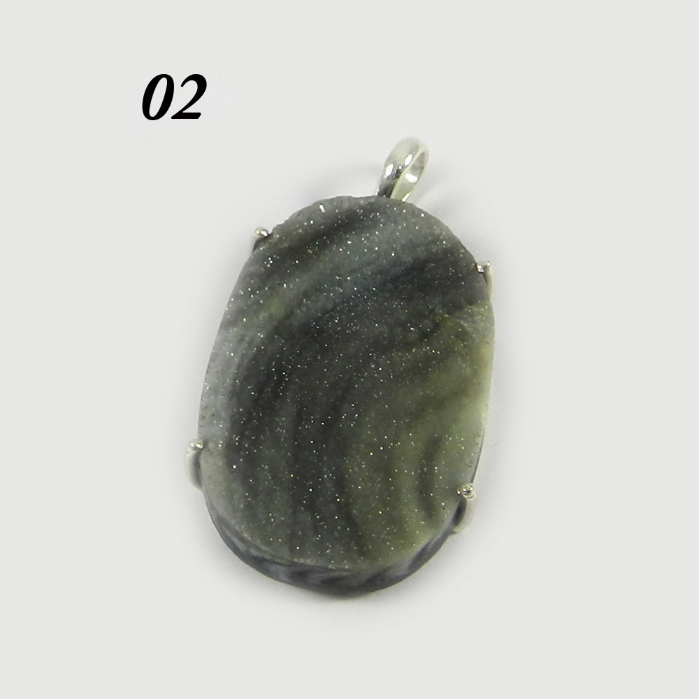 Natural Desert Druzy 925 Sterling Silver Without Chain Designer Pendant