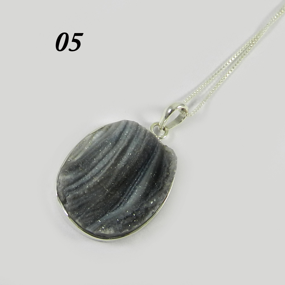 Natural Desert Druzy 925 Sterling Silver Without Chain Designer Pendant