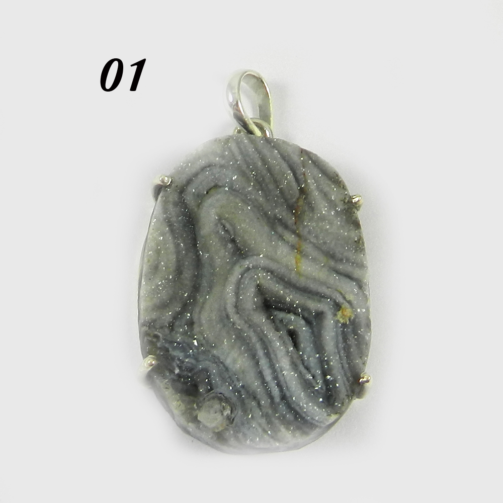 Natural Desert Druzy 925 Sterling Silver Without Chain Designer Pendant