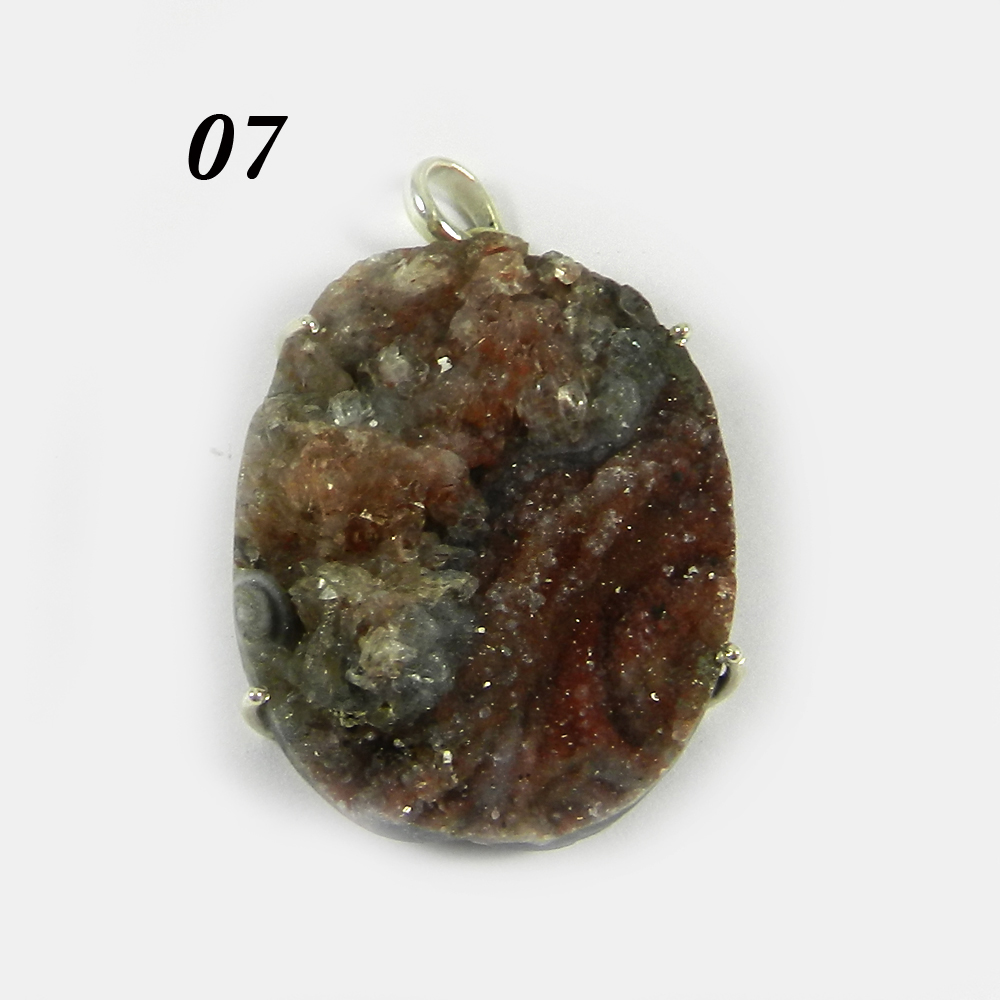 Natural Desert Druzy 925 Sterling Silver Without Chain Designer Pendant