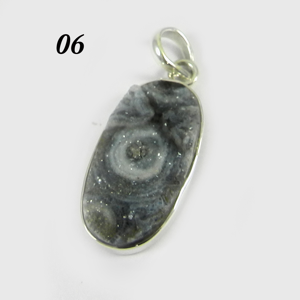 Natural Desert Druzy 925 Sterling Silver Without Chain Designer Pendant