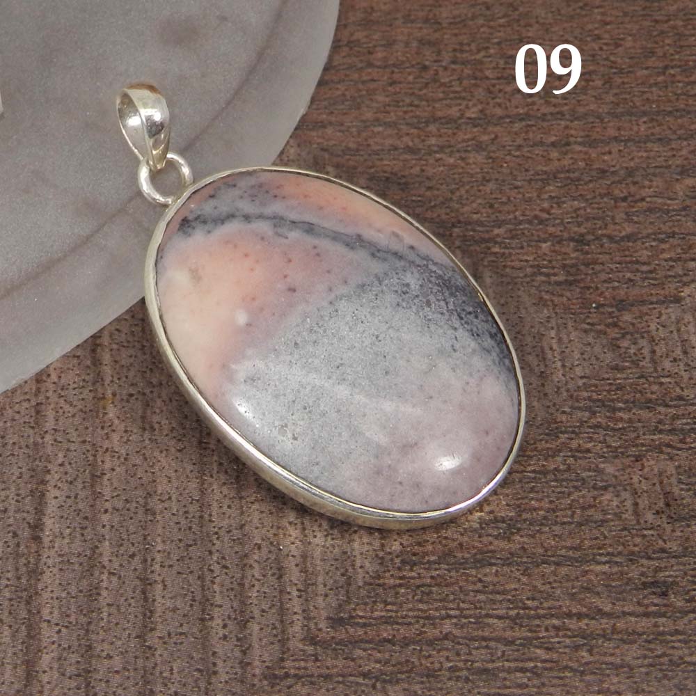 Natural Porcelain Jasper 925 Sterling Silver Designer Bezel Set Pendant