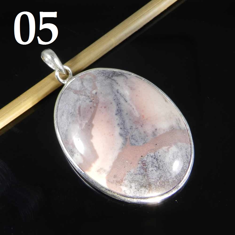 Natural Porcelain Jasper 925 Sterling Silver Designer Bezel Set Pendant