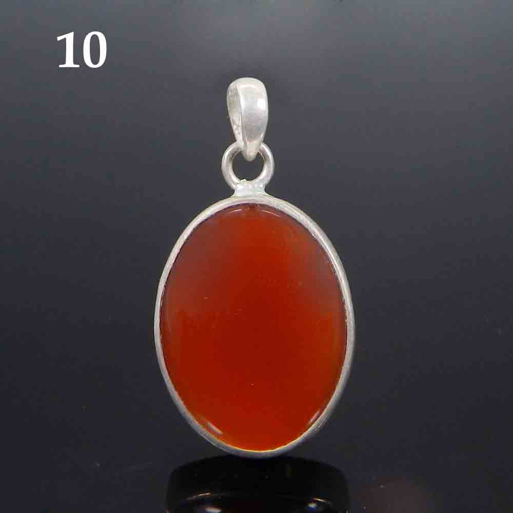 Natural Red Onyx 925 Sterling Silver Designer Bezel Set Pendant