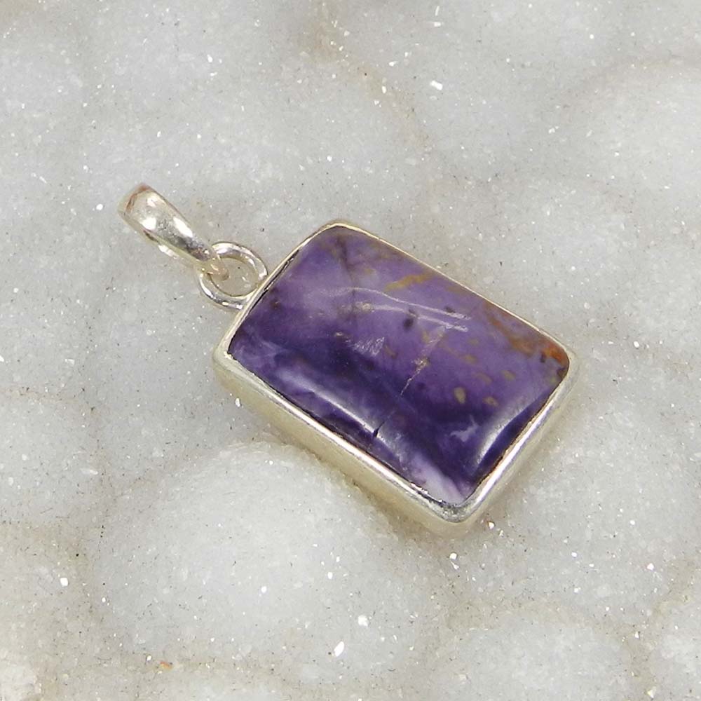 Natural Tiffany Jasper 925 Sterling Silver Designer Bezel Set Pendant