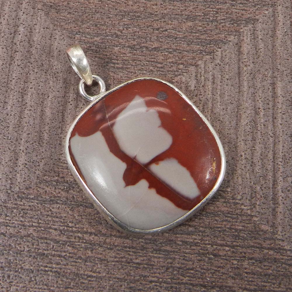 Noreena Jasper 925 Sterling Silver Designer Bezel Set Pendant