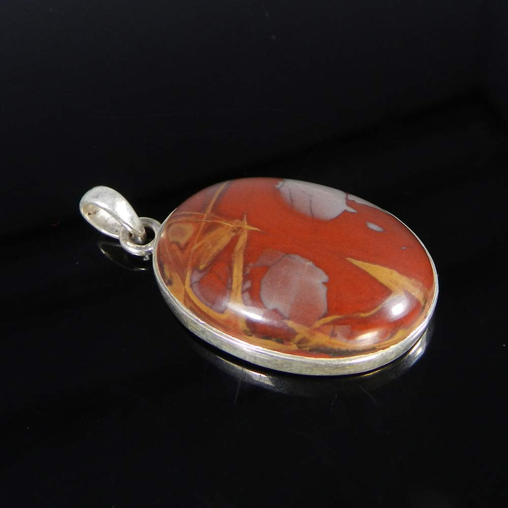 Noreena Jasper 925 Sterling Silver Designer Bezel Set Pendant