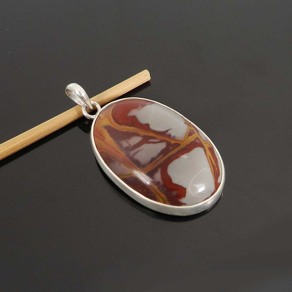 Noreena Jasper 925 Sterling Silver Designer Bezel Set Pendant