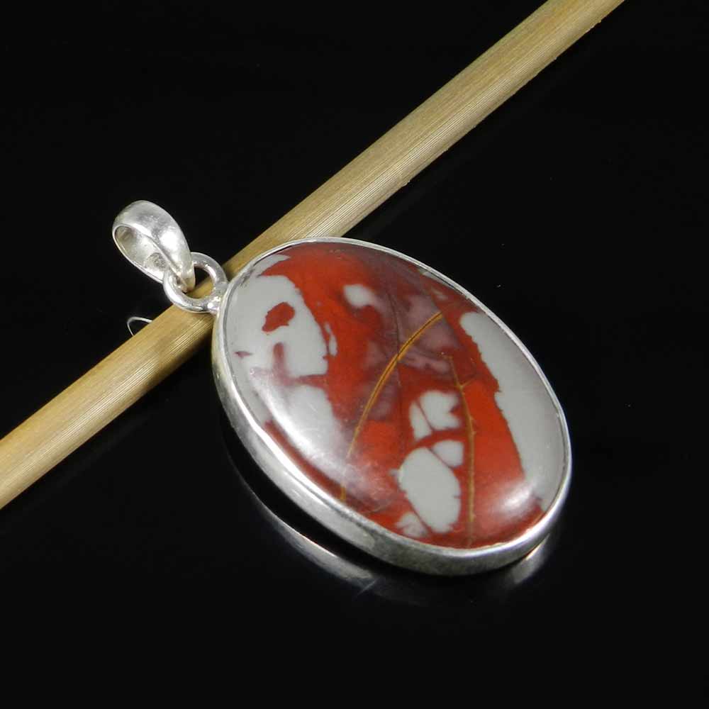 Noreena Jasper 925 Sterling Silver Designer Bezel Set Pendant