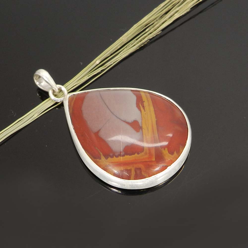 Noreena Jasper 925 Sterling Silver Designer Bezel Set Pendant