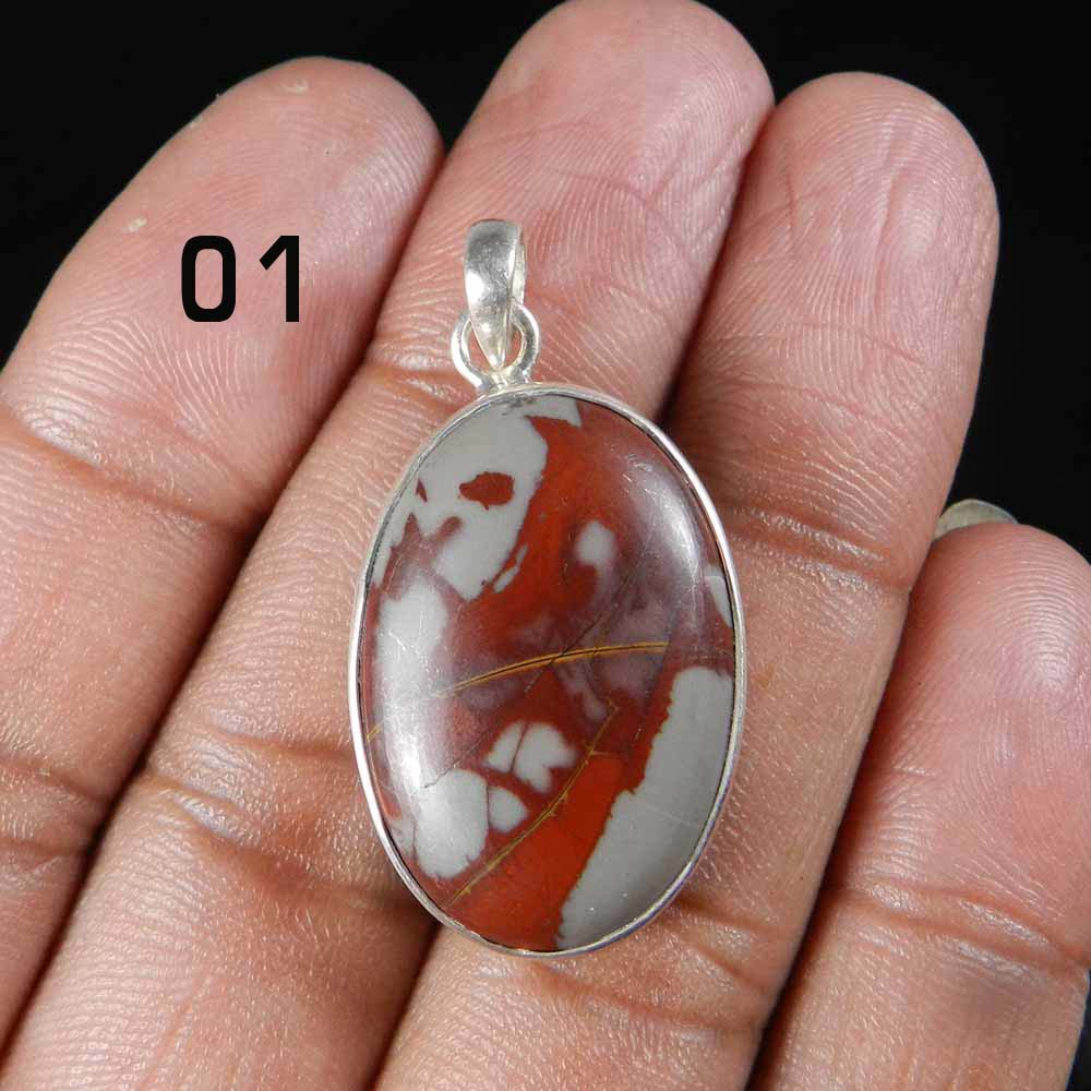 Noreena Jasper 925 Sterling Silver Designer Bezel Set Pendant